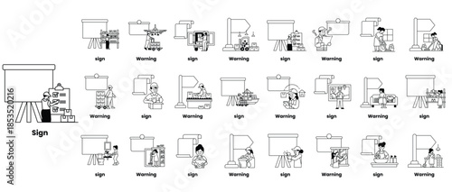 A sign is shown with a bunch of other signs