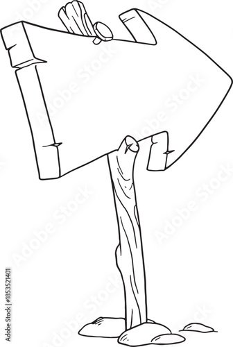 Hand drawn wooden sign mega bundle. Vector sketch of blank wood boards, hanging signs with rope, leafy branches, arrows, heart, and circle shapes. Rustic timber placards for garden and eco decor.