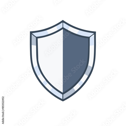 Stylized Decorative Shield Icon Isolated Protection Badge Safety Symbol Vector Illustration