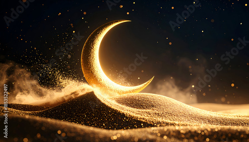 Family Gathering during Eid Celebration with Traditional Food and Warm Lighting