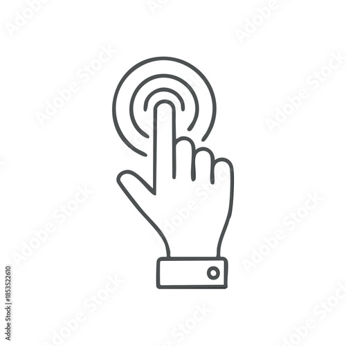 Finger Pointing at Round Button: Interface Control Concept