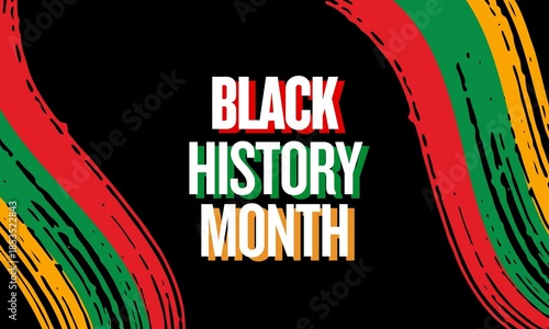 Black History Month poster design. African American History Month 