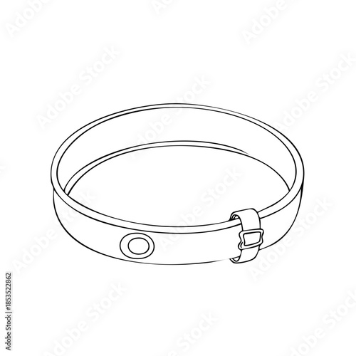 Outline illustration of a smart wearable device in a simple and clear style