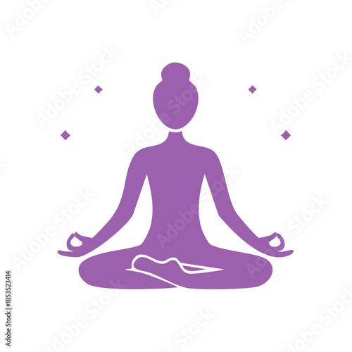 Woman Meditating in Lotus Pose for Wellness and Spiritual Harmony