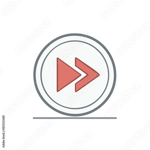 Free Download Simple multimedia fast forward button design with arrow symbols in modern flat style - GFXLoad