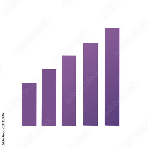 Free Download Bar Graph Displaying Gradual Increase Data Visualization Concept Purple Diagram - GFXLoad