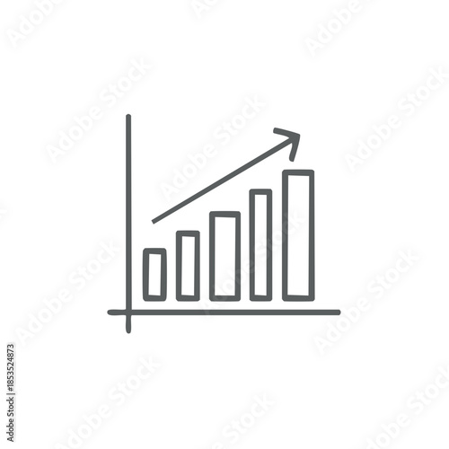 Free Download Growth Bar Graph Icon Showing Positive Trend and Increase in Business Analytics - GFXLoad