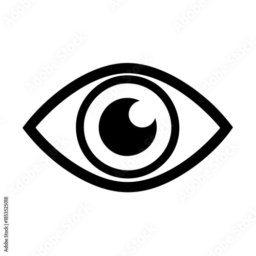 Eye Illustration Icon Symbol Human Vision Sight Ophthalmology Medical Sign Health