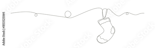 Sock line a simple line drawing vector illustration design, winter symbol design.