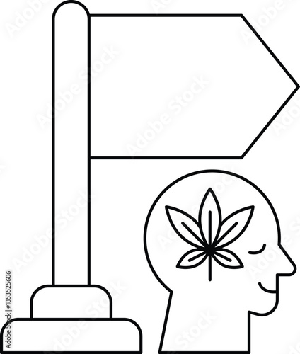 A man is shown with a leafy green plant in his head