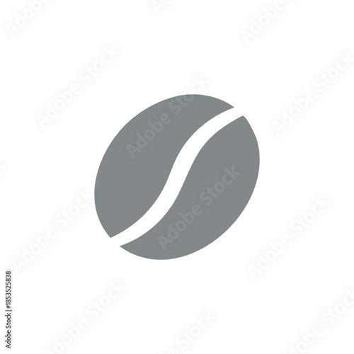 Icon of a Coffee Bean, Representing Drink, Energy, and Stimulation for Café or Restaurant