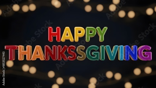 Colorful Glossy 3D Text 