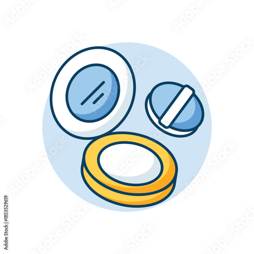 Compact Powder icon clean and modern vector illustration