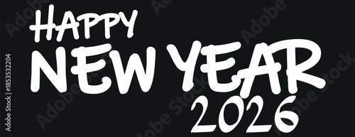 Happy new year 2026. Greeting Card, Banner, Poster. Vector Illustration.2026 Happy New Year greeting card template with luxury golden numbers.   2026 New Year Celebration - Wooden Number