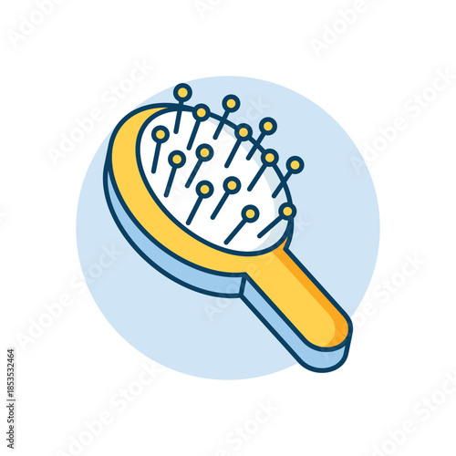 Hair Brush icon clean and modern vector illustration