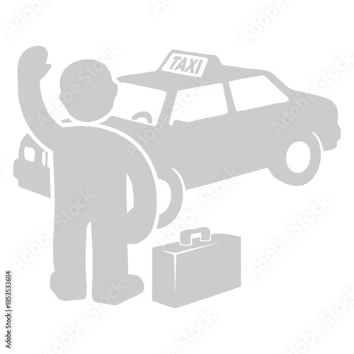 Hailing a Taxi Icon
