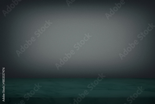 Dark Room with Spotlight on Marble Ground