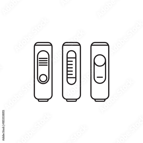 Spirometer con line art design for medical use