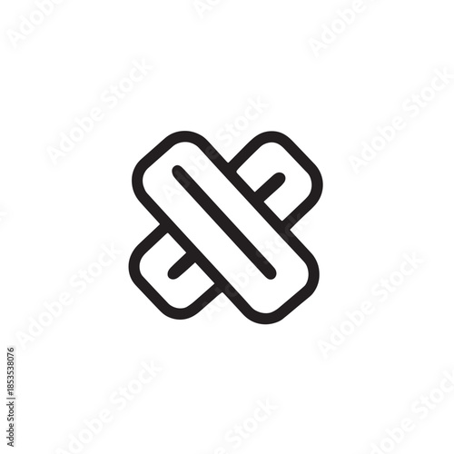 Splint line art design for modern medical tools