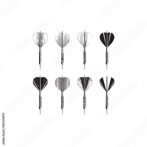 Steel Tip Darts Set line art ultimate challenge