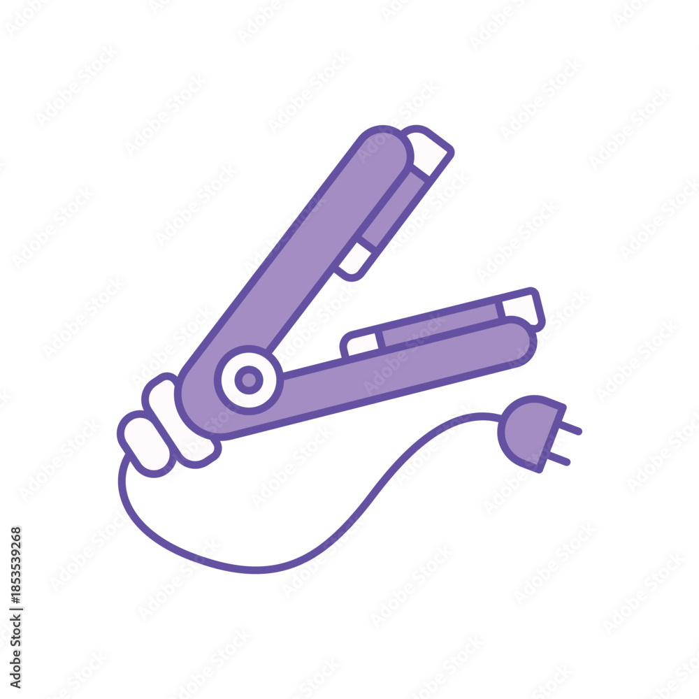 Fototapeta premium Hair Straightener icon clean and modern vector illustration