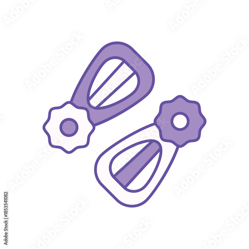 Hair Clip icon clean and modern vector illustration