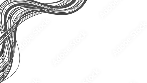 Abstract Swirl of Gray Lines on White Background