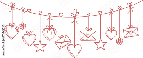 Romantic Decorative Garland for Valentine's Day Celebrations