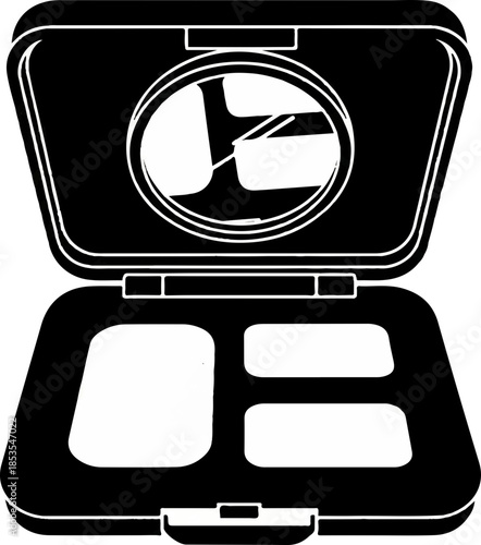 Open Makeup Compact Icon