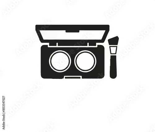 Cosmetic Compact and Brush