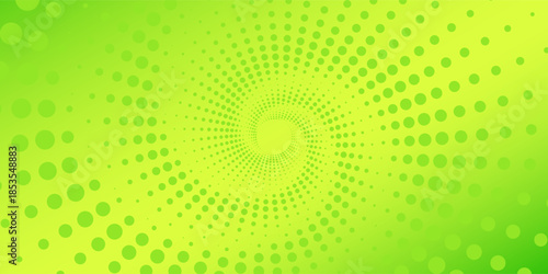 Abstract green gradient vector banner. Halftone dotted minimal contemporary long background art illustrations vector halftone