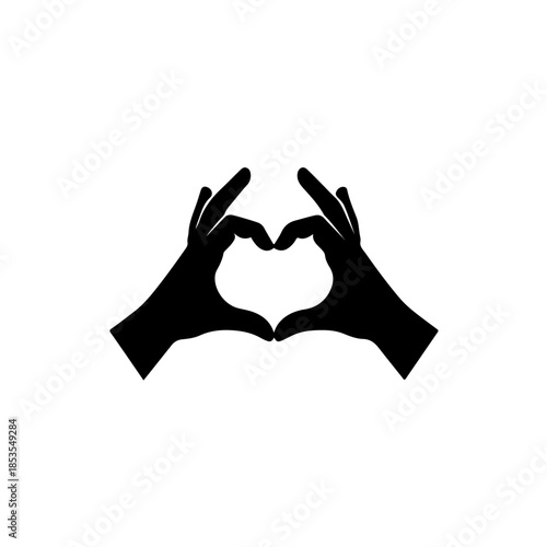 icon featuring an adult hand and a small child's hand coming together to form a heart shape. This symbol represents parental love, protection, childcare, and the nurturing bond between generations