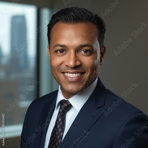 Professional businessman smiling