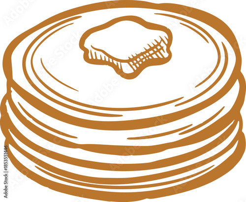 Stack of Pancakes Illustration