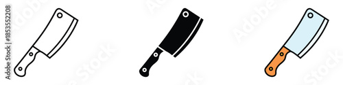 Chopper knife icon vector. chopping and cooking tasks symbol. vector illustration.
