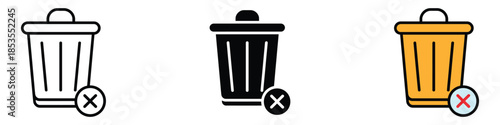 Delete icon vector. remove, cleaning data symbol. vector illustration.