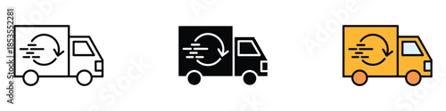 Express delivery icon vector. quick shipping and express logistics symbol. vector illustration.