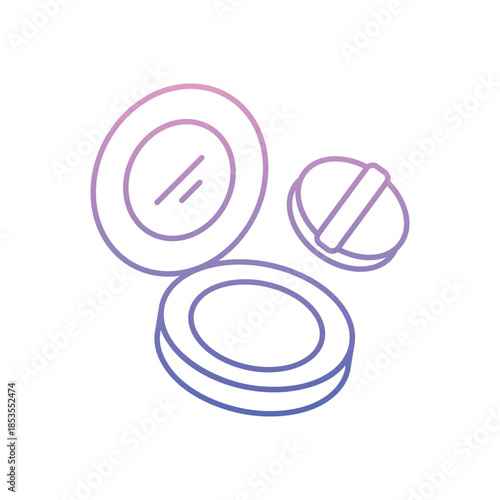 Compact Powder icon clean and modern vector illustration