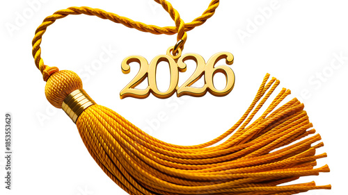 2026 graduation tassel isolated on white background
