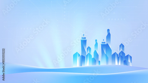 Smart City Technology Background Illustration