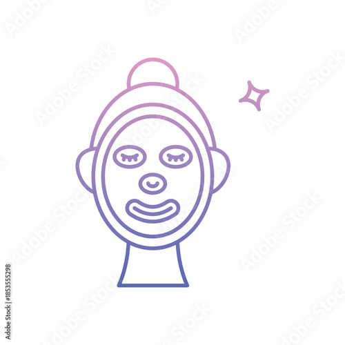 Face Mask icon clean and modern vector illustration