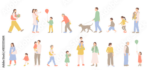 春の暮らしを感じる人々