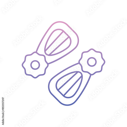 Hair Clip icon clean and modern vector illustration