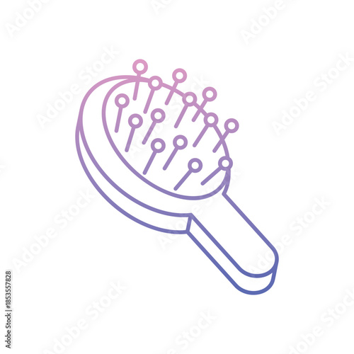 Hair Brush icon clean and modern vector illustration