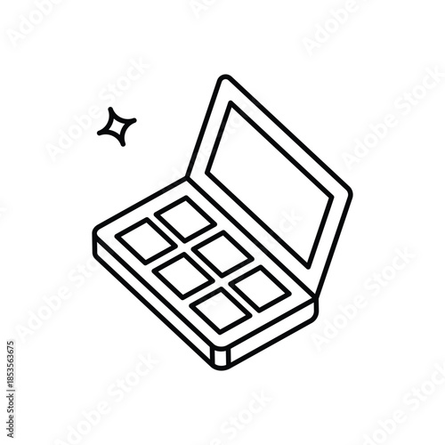 Eye Shadow Palette icon clean and modern vector illustration