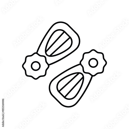 Hair Clip icon clean and modern vector illustration