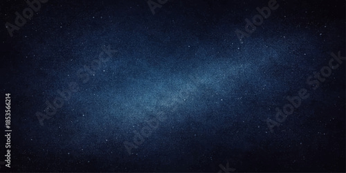 A dark blue vintage grunge background features a textured old wall pattern on an empty blank canvas backdrop for a dirty paper material design