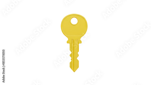 Bright Yellow Key Isolated on White Background