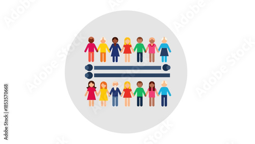 Diverse People Holding Hands in Circle, Community Unity, Diversity and Inclusion Concept