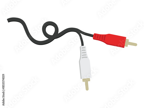 Hand Drawn RCA Cable Illustration